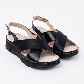 Goodin Sandalias planas negras negro 2 Goodin Sandalias planas negras negro 2