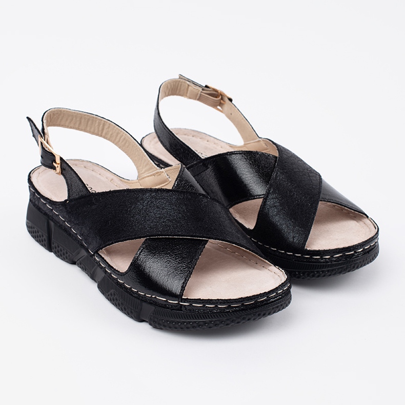 Goodin Sandalias planas negras negro 2 Goodin Sandalias planas negras negro 2