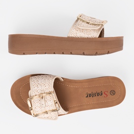 Seastar Zapatillas decoradas con una abrazadera dorada dorado 5