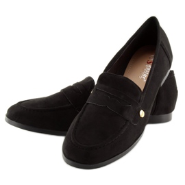 Negro Mocasines negros de mujer T298 Black 4
