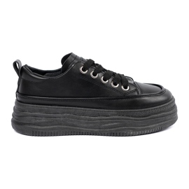Zapatillas negras en la plataforma negro 2 Zapatillas negras en la plataforma negro 2
