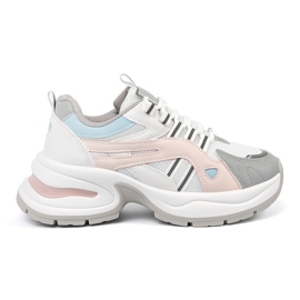 Zapatos deportivos para mujeres pastel en la plataforma rosado 2 Zapatos deportivos para mujeres pastel en la plataforma rosado 2