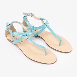 Sandalias azules de estilo azul femenino 5