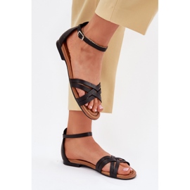 Maciejka 07029-01 Sandalias de cuero negro 5