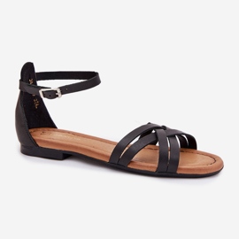 Maciejka 07029-01 Sandalias de cuero negro 4
