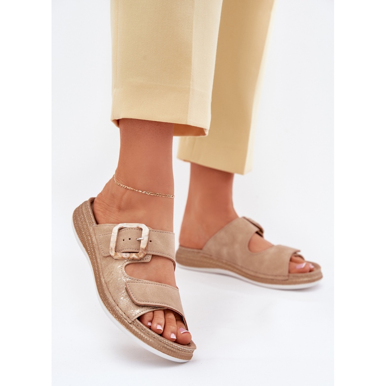 Flip Flip Flip con una hebilla y velcro inblu mk000013 beige 2 Flip Flip Flip con una hebilla y velcro inblu mk000013 beige 2