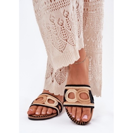 Crochet FUERS PLATO con tacones planos negros 2