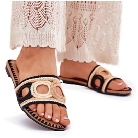 Crochet FUERS PLATO con tacones planos negros 10