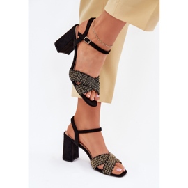 Sandalias De Mujer Con Tacón Alto Negro 3