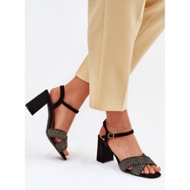 Sandalias De Mujer Con Tacón Alto Negro 5