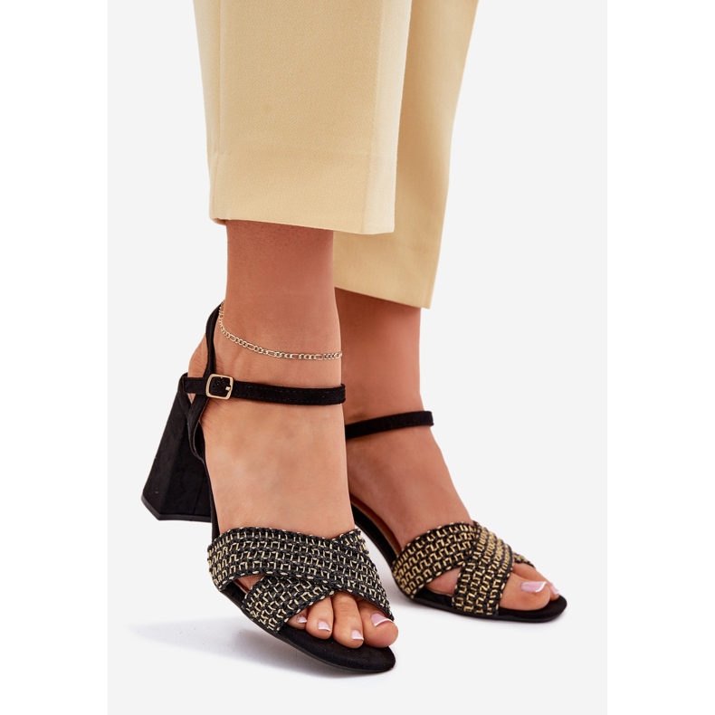 Sandalias De Mujer Con Tacón Alto Negro 1 Sandalias De Mujer Con Tacón Alto Negro 1