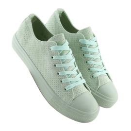 Verde G-94 Deportivas de mujer en ante verde 5