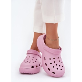 Zapatillas de espuma para mujeres en una suela masiva Big Star RR274A120 Rosa rosado 3