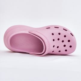 Zapatillas de espuma para mujeres en una suela masiva Big Star RR274A120 Rosa rosado 7