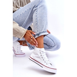 Zapatillas de zapatillas clásicas blancas de las mujeres blanco 4