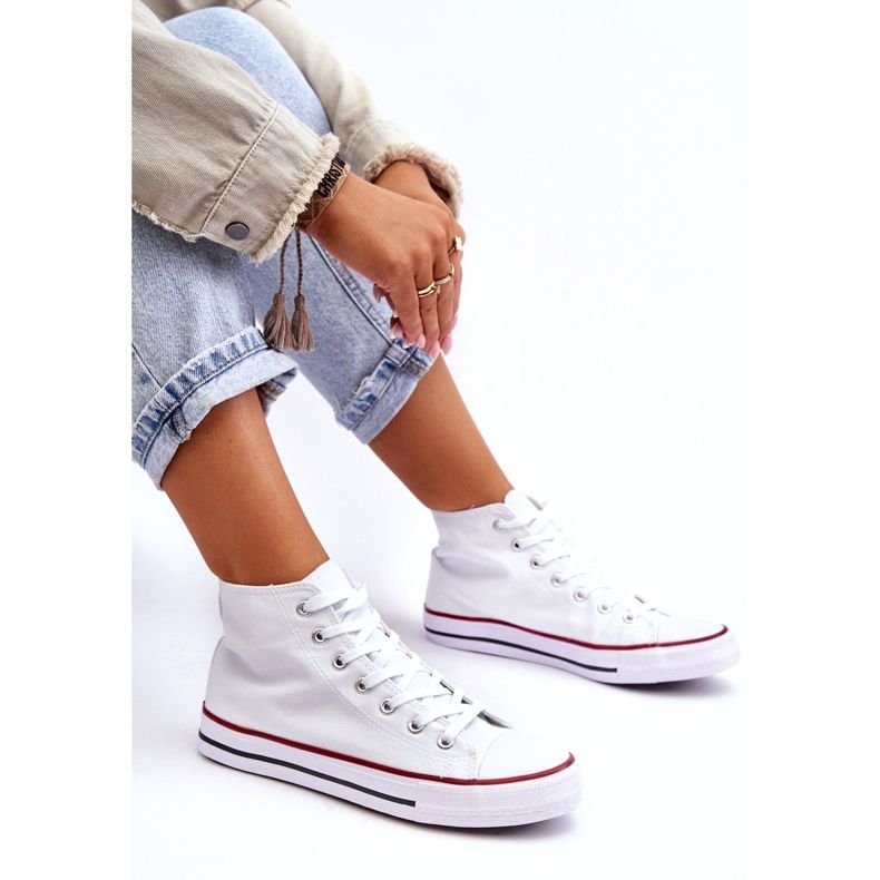 Zapatillas de zapatillas clásicas blancas de las mujeres blanco 5