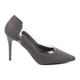Goodin Bombas de ante grises con inserciones transparentes 2