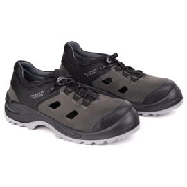 Fagum-Stomil Sandalias de cuero para hombres TechWork 1164p S1 Sr Gray gris 5
