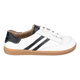 Zapatillas de deporte de zapatillas de cuero blanco Kaia Olivier con negro con negro 2