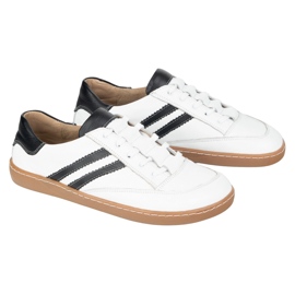 Zapatillas de deporte de zapatillas de cuero blanco Kaia Olivier con negro con negro 3