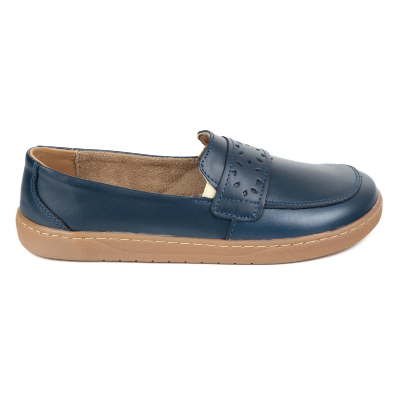 Olivier Barefoot Inga Momoters para mujeres con un amplio azul marino de polaco delantero 1