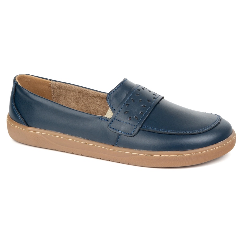 Olivier Barefoot Inga Momoters para mujeres con un amplio azul marino de polaco delantero 2