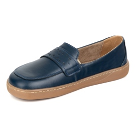Olivier Barefoot Inga Momoters para mujeres con un amplio azul marino de polaco delantero 3