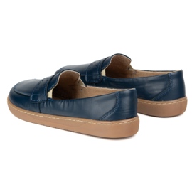 Olivier Barefoot Inga Momoters para mujeres con un amplio azul marino de polaco delantero 6