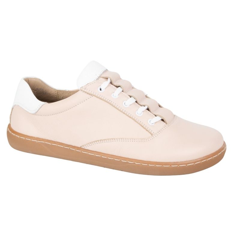 Zapatillas de zapatillas descalzo maja olivier - zapatos de cuero anatómico en polvo rosado 1