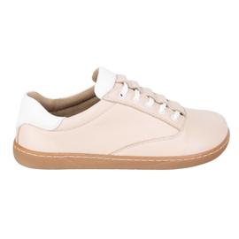 Zapatillas de zapatillas descalzo maja olivier - zapatos de cuero anatómico en polvo rosado 2