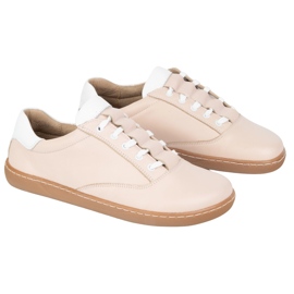 Zapatillas de zapatillas descalzo maja olivier - zapatos de cuero anatómico en polvo rosado 4