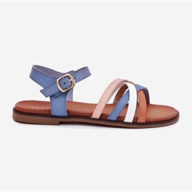 Sandalias de mujeres con Sergio Leone SK090H Blue Strips azul 8