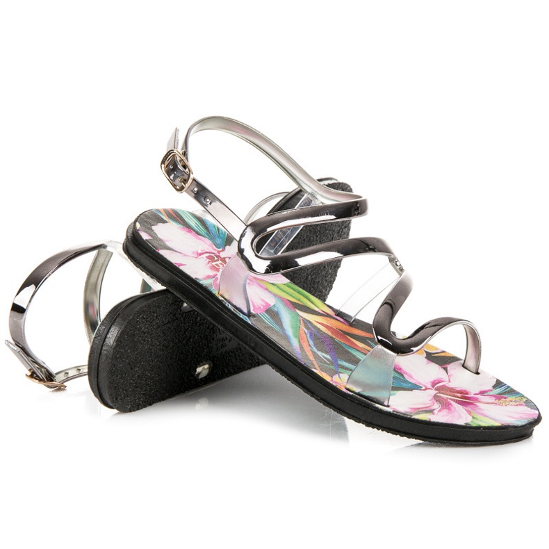 Vinceza Sandalias abrochadas con hebilla gris 2 Vinceza Sandalias abrochadas con hebilla gris 2