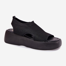 Sandalias Plataforma Mujer Negro 4