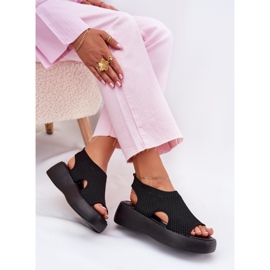 Sandalias Plataforma Mujer Negro 7