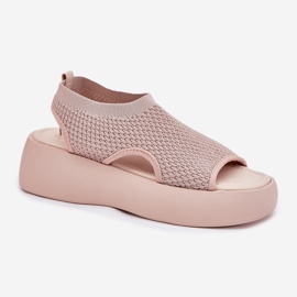 Sandalias con Plataforma para Mujer, Beige 4