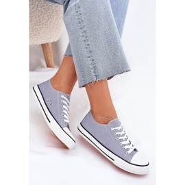 Zapatillas de zapatillas clásicas de las mujeres azul 6