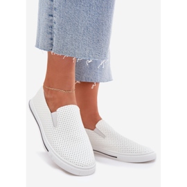 Zapatillas de zapatillas de zapatillas de zapatillas de cuero ecológicas con la inscripción blanca blanco 1