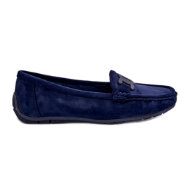 Mocasines azul marina ecológicos de moda femeninos de moda 2
