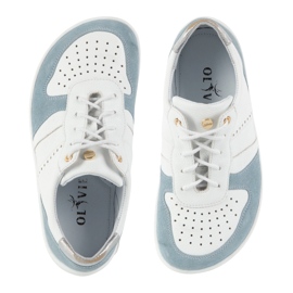 Olivier Zapatos de cuero descalzo blanco 7
