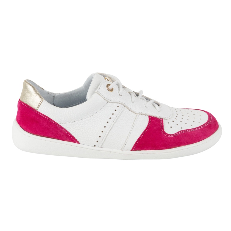 Zapatos de cuero descalzo Olivier 1773pol - zapatillas blancas minimalistas livianas con fucsia blanco 1