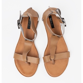 Sandalias de cuero marrón al estilo de japonés 1