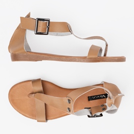 Sandalias de cuero marrón al estilo de japonés 2