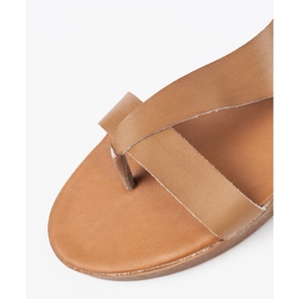 Sandalias de cuero marrón al estilo de japonés 6