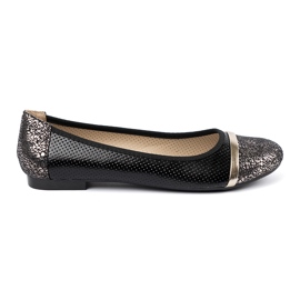 Goodin Bailarinas negras con decoraciones doradas negro 2