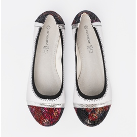 Goodin Bailarinas blancas con elementos decorativos blanco 2