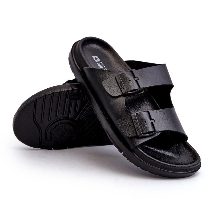 Chanclas Ligeras De Hombre Con Hebillas Big Star NN174597 Negro 4