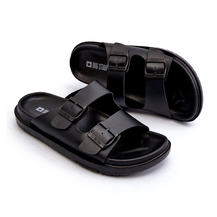 Chanclas Ligeras De Hombre Con Hebillas Big Star NN174597 Negro 3
