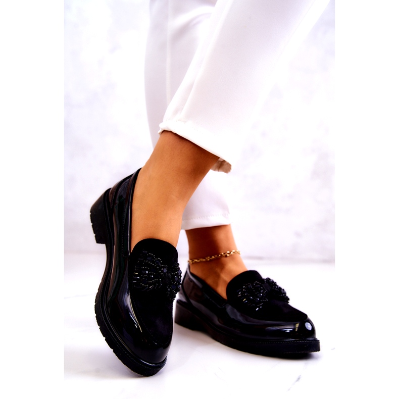 S.Barski Lafasins mocasins de lafefer de mujeres de mujer negro 1 S.Barski Lafasins mocasins de lafefer de mujeres de mujer negro 1