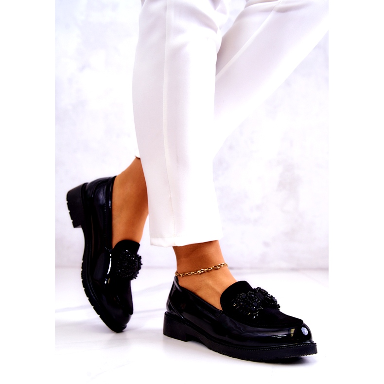 S.Barski Lafasins mocasins de lafefer de mujeres de mujer negro 2